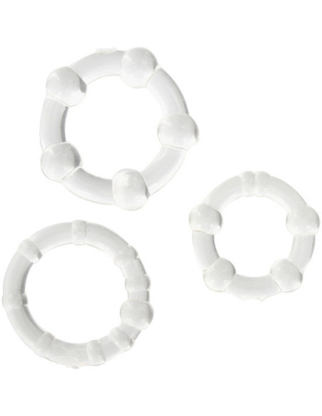 SEVEN CREATIONS JUEGO TRES ANILLOS PENE TRANSPARENTE