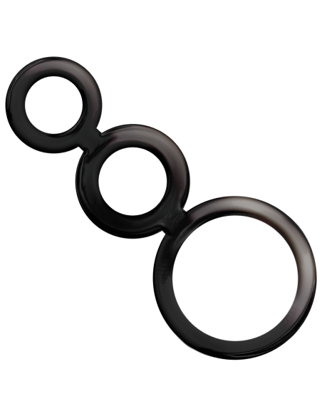 ADDICTED TOYS SET ANILLOS PENE Y TESTICULOS AHUMADO