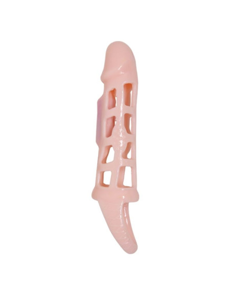 BAILE FUNDA EXTENSORA PENE CON VIBRACION Y STRAP NATURAL 135 CM