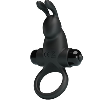 PRETTY LOVE ANILLO VIBRADOR ESTIMULADOR RABBIT CLITORIS 10 VIBRACIONES NEGRO