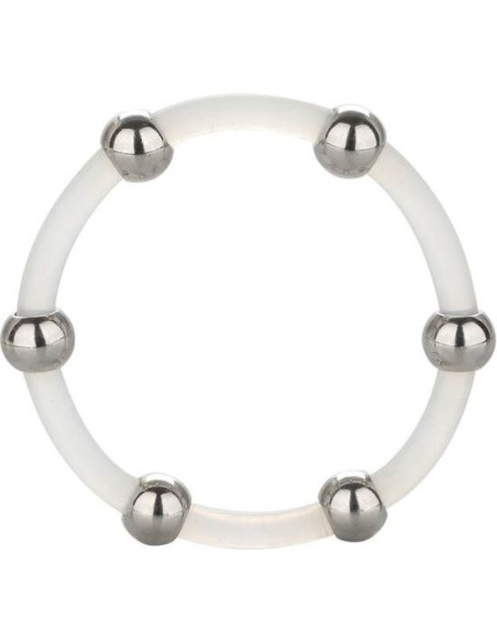 CALEXOTICS ANILLO DE SILICONA CON CUENTAS DE ACERO TALLA XL
