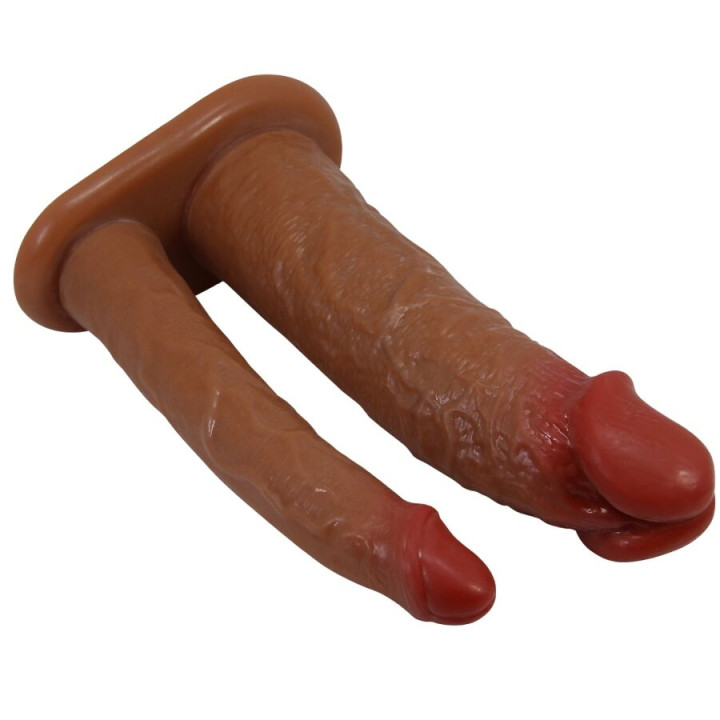 PRETTY LOVE YAIRON FUNDA PARA PENE DOBLE CON EXTENSION DE 4 CM MULATO