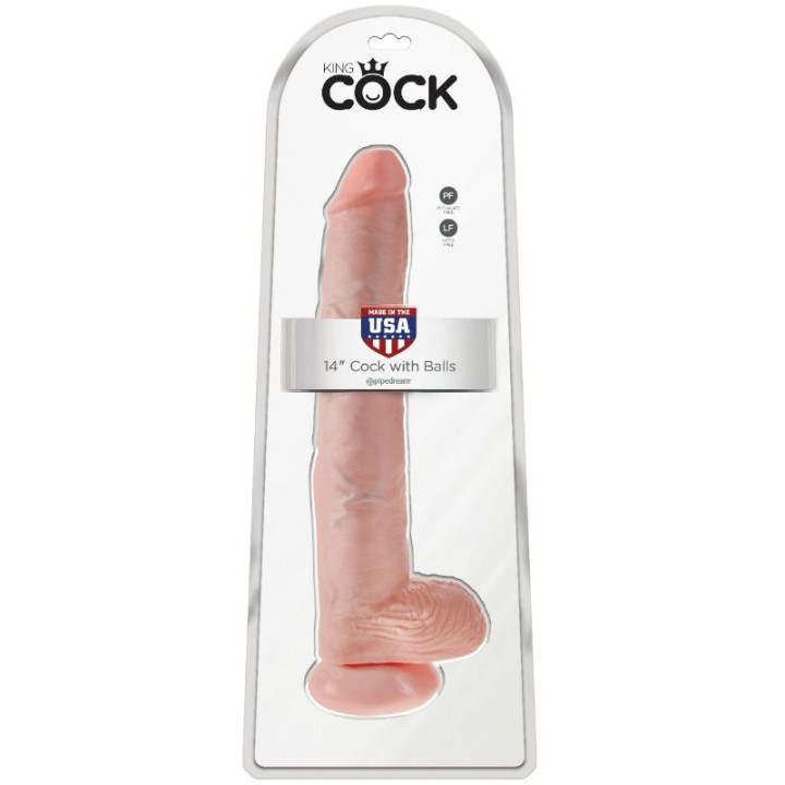 KING COCK PENE CON TESTICULOS 356 CM COLOR NATURAL