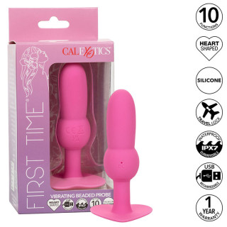 CALEXOTICS FIRST TIME PLUG ANAL CON CUENCAS 10 VIBRACIONES ROSA