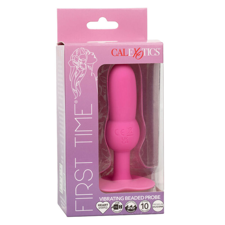 CALEXOTICS FIRST TIME PLUG ANAL CON CUENCAS 10 VIBRACIONES ROSA