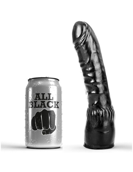 ALL BLACK DILDO NEGRO REALISTICO 20 CM