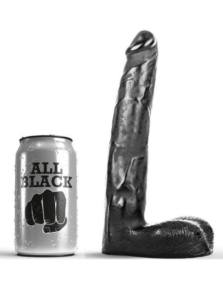 ALL BLACK DILDO REALISTICO 21 CM