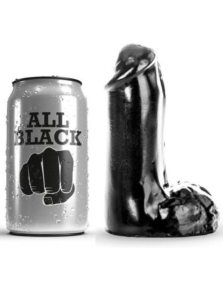 ALL BLACK DILDO REALISTICO 13 CM