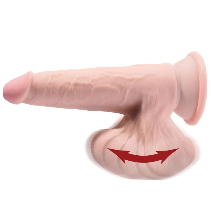 KING COCK PLUS 3D DILDO SWINGING BALLS 203 CM