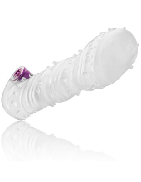 OHMAMA FUNDA PENE TEXTURADA CON BALA VIBRADORA PUNTA ANCHA