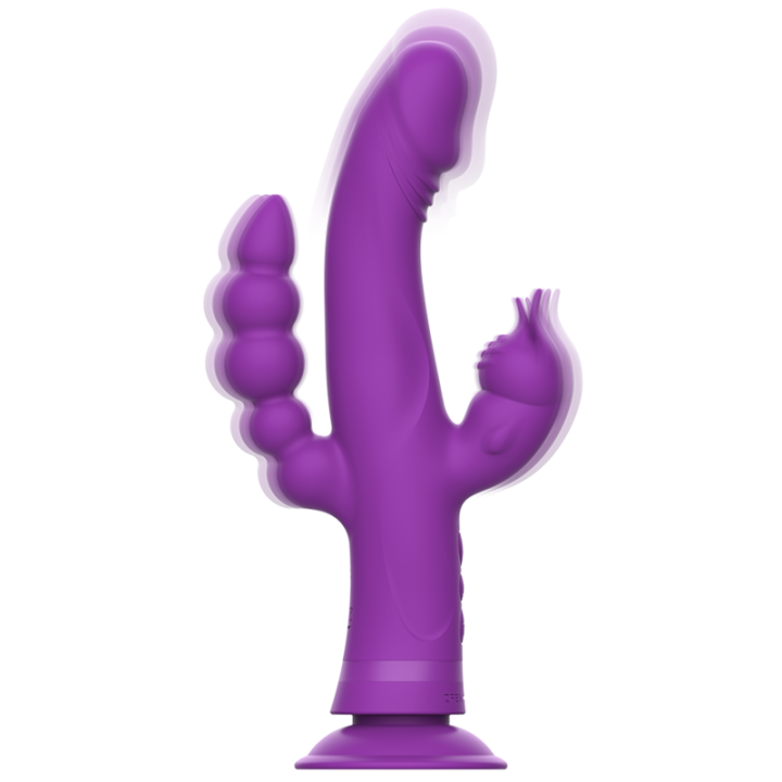 INTENSE CASANOVA VIBRADOR RABBIT SILICONA TRIPLE MOTOR MORADO