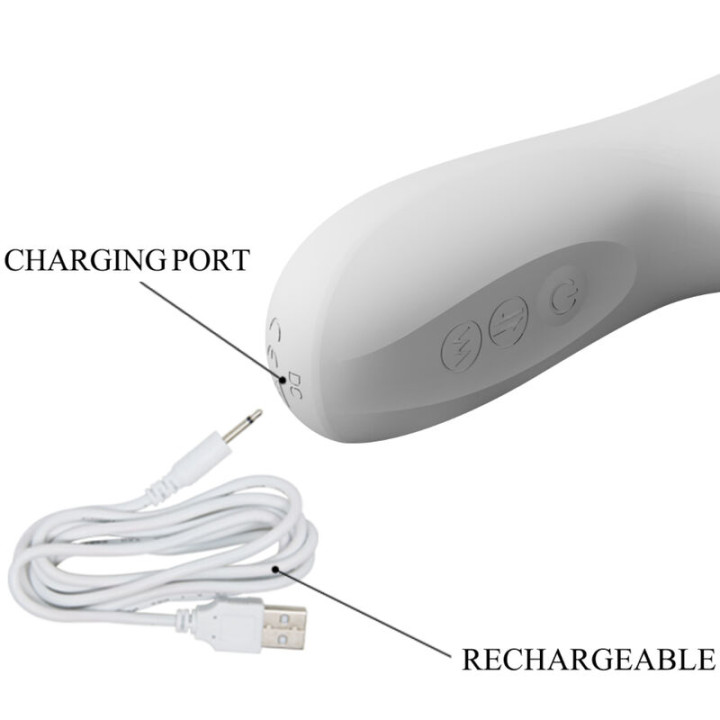 PRETTY LOVE REESE VIBRADOR CON ROTACION PLATEADO