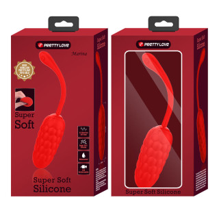 PRETTY LOVE HUEVO VIBRADOR CON TEXTURA MARINA RECARGABLE ROJO