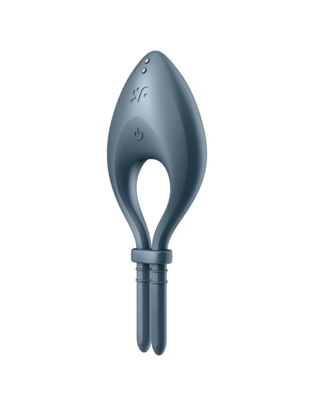 SATISFYER BULLSEYE ANILLO VIBRADOR APP GRIS