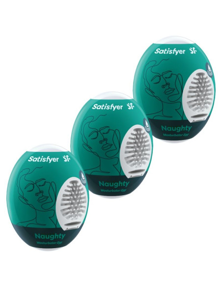 SATISFYER 3 HUEVOS MASTURBADORES NAUGHTY