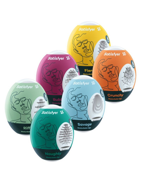 SATISFYER HUEVOS MASTURBADORES PACK 6 UNIDADES