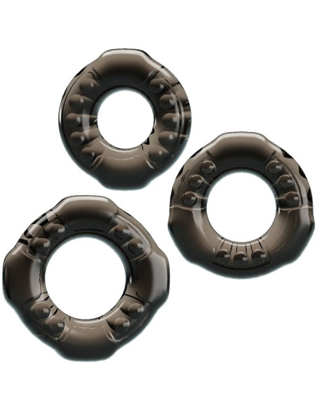 BAILE COCK RINGS YVONNE SET 3 ANILLOS PENE