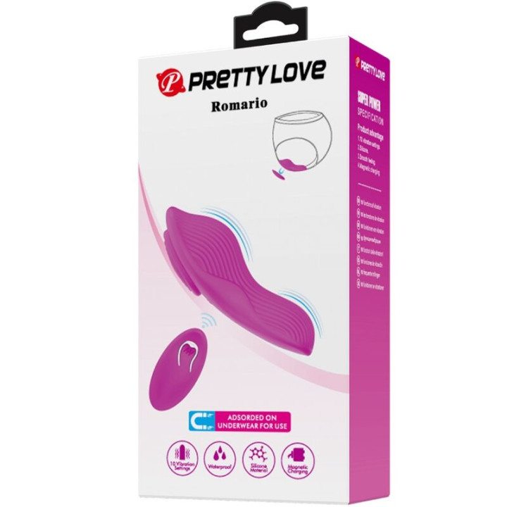 PRETTY LOVE ROMARIO ESTIMULADOR LAY ON CLITORIS CONTROL REMOTO ROSA