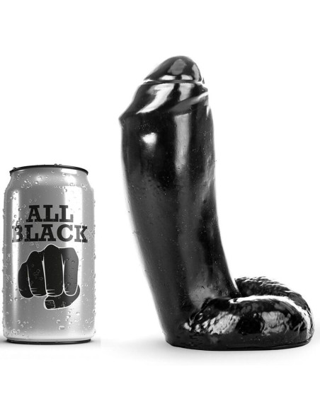 ALL BLACK DILDO REALISTICO 18 CM