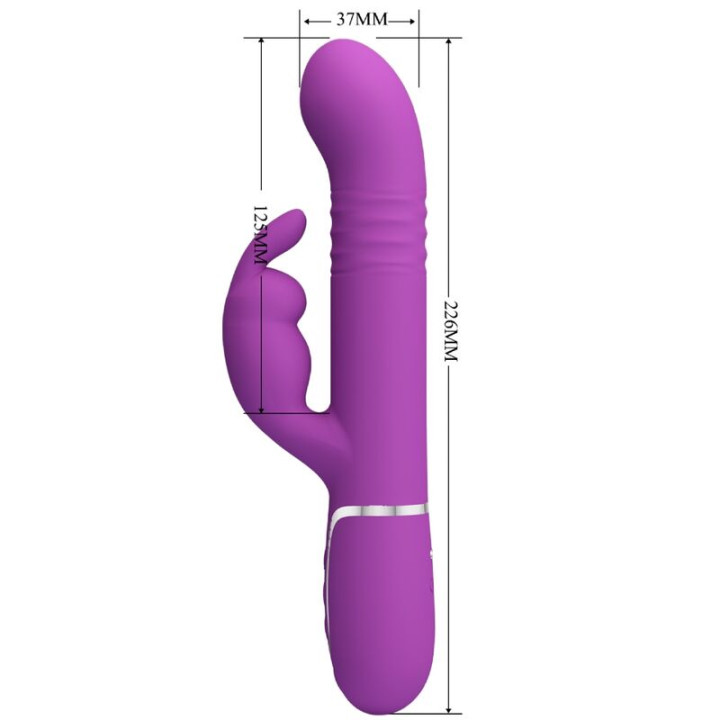 PRETTY LOVE COALE VIBRADOR RABBIT MULTIFUNCION 4 EN 1 MORADO