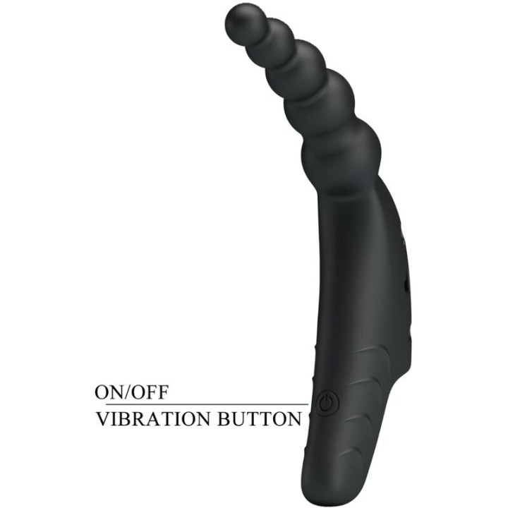 PRETTY LOVE JORDIN VIBRADOR DE DEDO 10 VIBRACIONES NEGRO