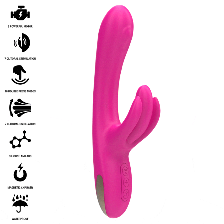 INTENSE BRITNEY VIBRADOR MULTIFUNCION RABBIT 23 CM ROSA