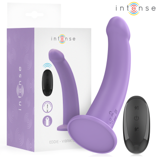 INTENSE EDDIE VIBRADOR 175 CM 10 VIBRACIONES MORADO CONTROL REMOTO