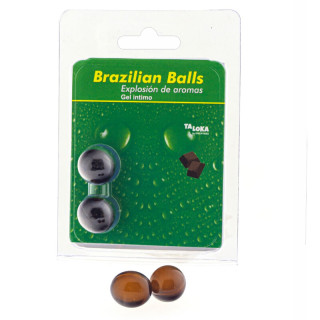 TALOKA BRAZILIAN BALLS GEL INTIMO CHOCOLATE 2 BOLAS