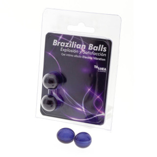 TALOKA BRAZILIAN BALLS GEL EXCITANTE EFECTO VIBRACION ELECTRICA 2 BOLAS