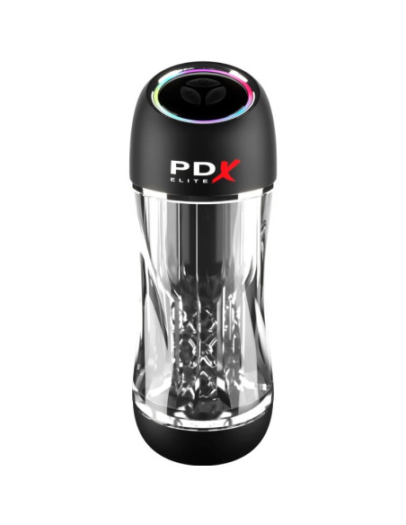 PDX ELITE MASTURBADOR STROKER VIEWTUBE PRO VIBRADOR TRANSPARENTE