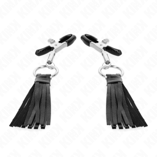 KINK PINZAS PARA PEZONES CON BORLAS DE POLIPIEL 6 CM