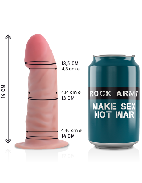 ROCKARMY DUAL DENSITY TIGER DILDO REALISTA 14 CM O 446 CM