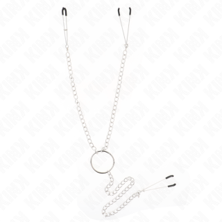 KINK PINZAS PARA PEZONES Y CLITORIS CON CADENA 30 CM MODELO 1