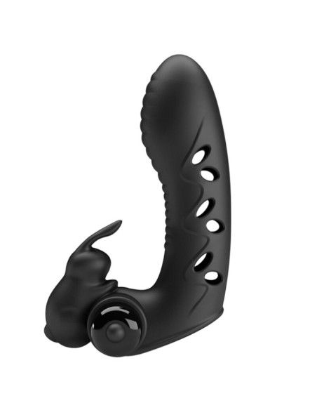 PRETTY LOVE VANCE FUNDA DEDO VIBRADOR CONEJO NEGRO