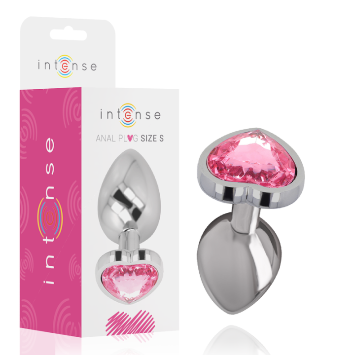 INTENSE PLUG ANAL METAL ALUMINIO CORAZON ROSA TALLA S
