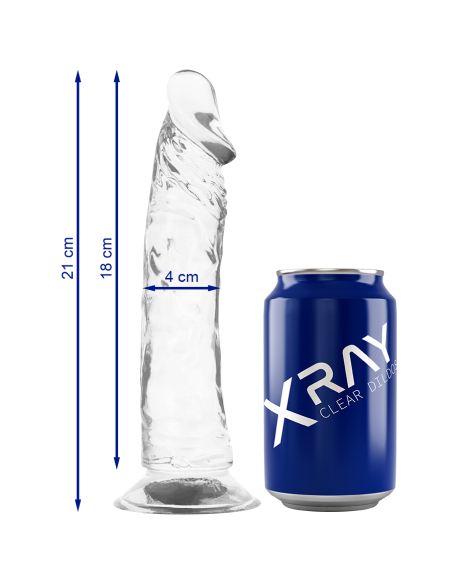 X RAY CLEAR DILDO TRANSPARENTE 21 CM O 4 CM