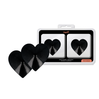COQUETTE CHIC DESIRE CUBRE PEZONES METAL CORAZONES NEGROS