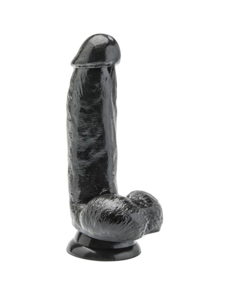 GET REAL DILDO 12 CM CON TESTICULOS NEGRO