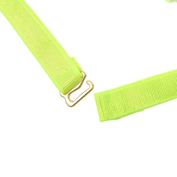 SUBBLIME 955274 SET SUJETADOR CON COLLAR Y DETALLES PARA PIERNAS VERDE FLUORESCENTE S M