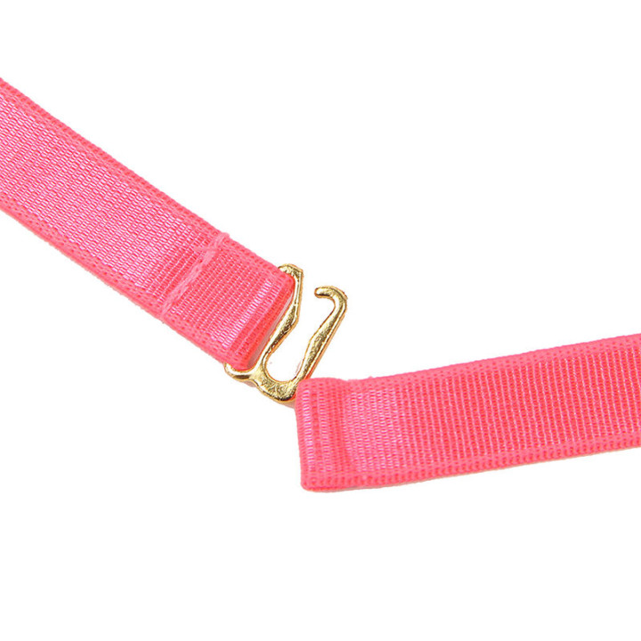 SUBBLIME 955298 SET SUJETADOR CON COLLAR Y DETALLES PARA PIERNAS ROSA FLUORESCENTE S M