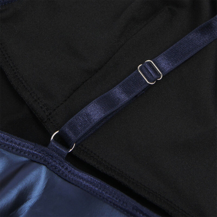 SUBBLIME 955427 VESTIDO CON TIRANTES DE CUERO AZUL L XL