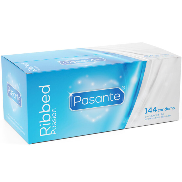 PASANTE RIBBED PASSION PRESERVATIVOS CAJA 144 UNIDADES