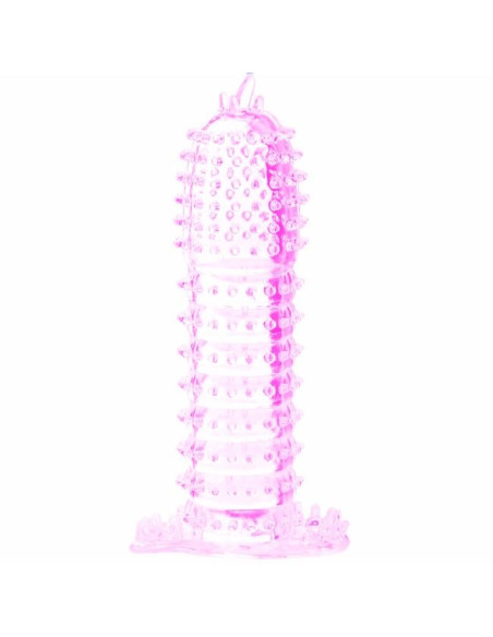 BAILE FUNDA PARA PENE CON PUNTOS ESTIMULANTES ROSA 14 CM