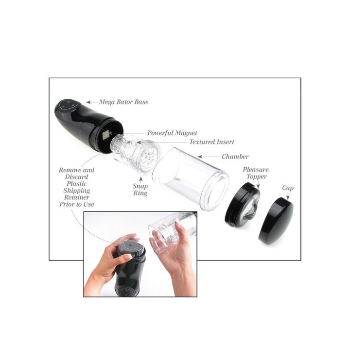 EXTREME TOYZ PDX MEGA BATOR USB MASTURBADOR MASCULINO BOCA ROJO