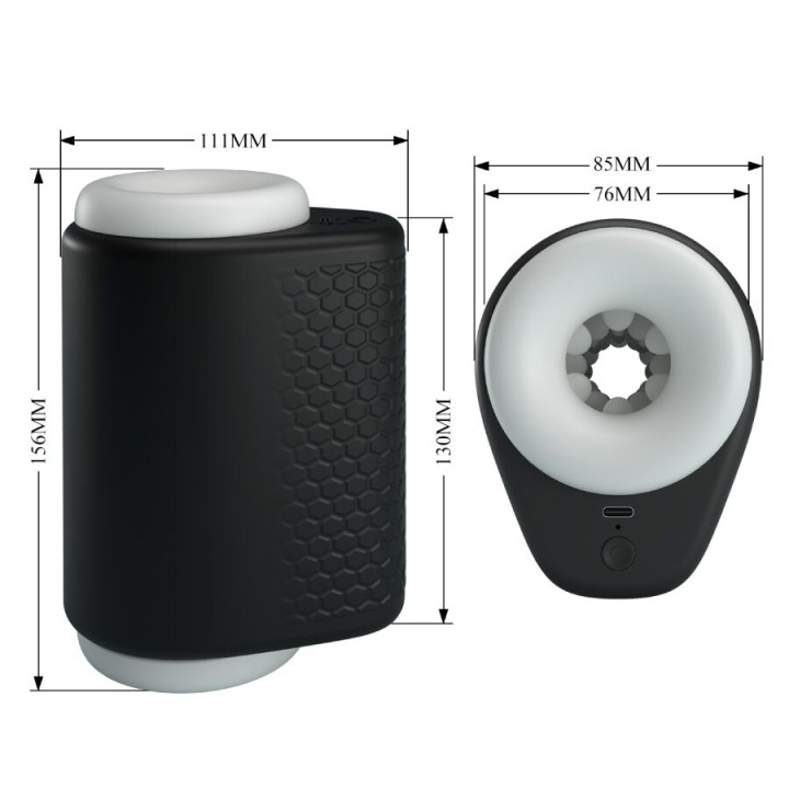 PRETTY LOVE DJ GIRL MASTURBADOR MASCULINO CON VIBRACION 5 CONFIGURACIONES NEGRO