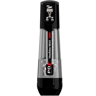 PDX ELITE VIEWTUBE MAX VIEW MASTURNADOR AUTOMATICO CON SUCCION TRANSPARENTE