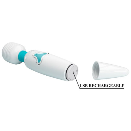 PRETTY LOVE CLOUD VIBRADOR WAND 7 VIBRACIONES BLANCO