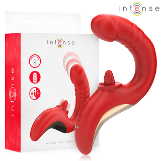 INTENSE PAULINA VIBRADOR ESTIMULADOR EN FORMA DE U ROJO