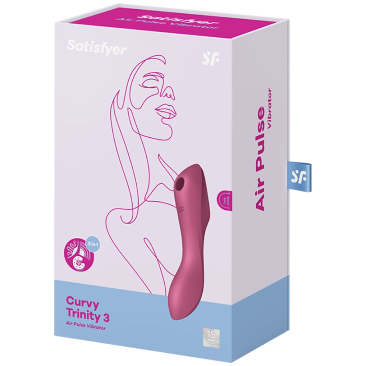 SATISFYER CURVY TRINITY 3 ESTIMULADOR Y VIBRADOR ROJO