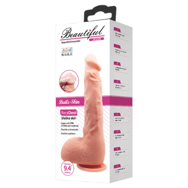 BAILE DILDO REALISTICO JASON NATURAL 24 CM